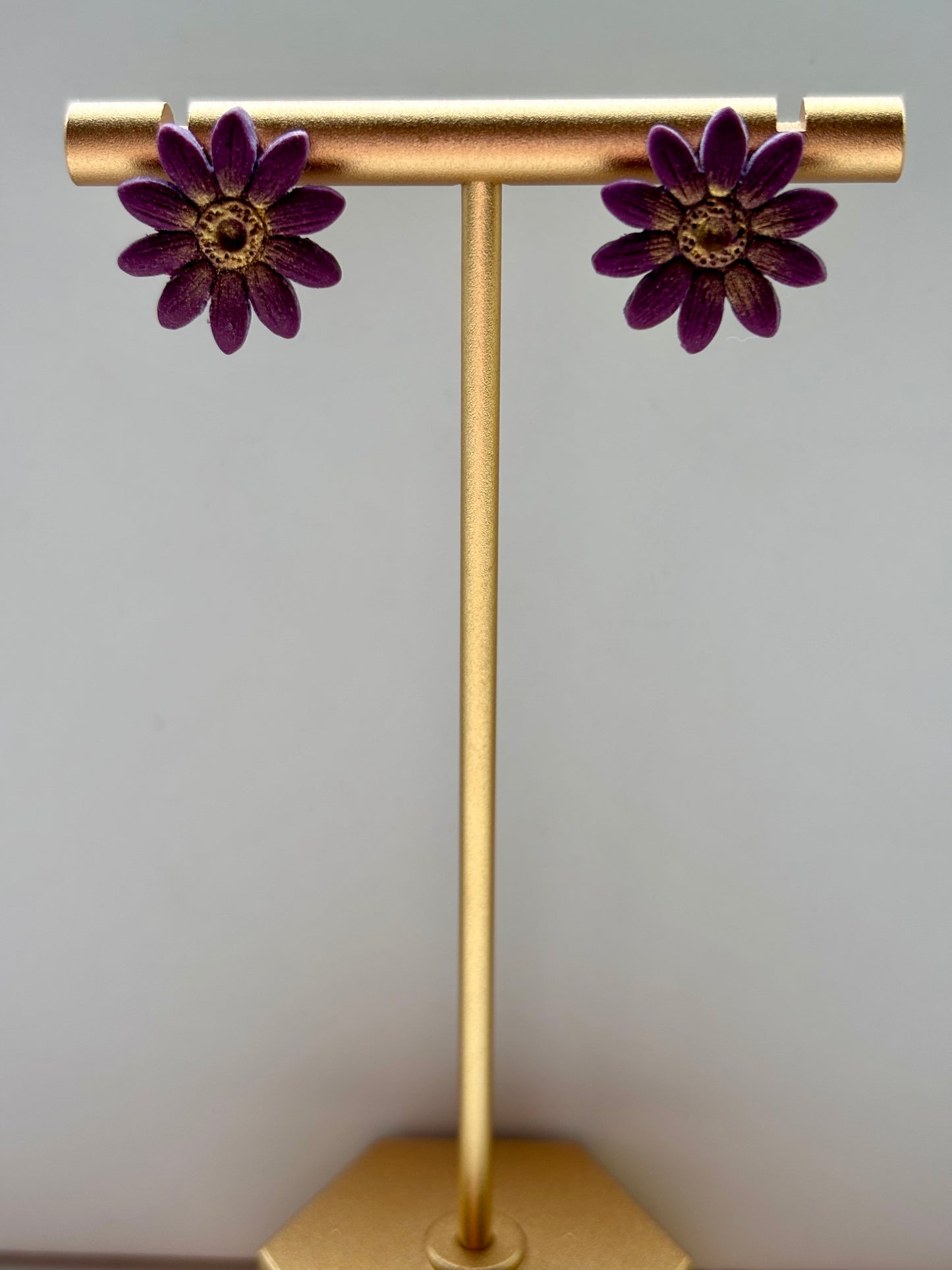 Herfstcollectie - herfstbloem als knopje in goud en paars