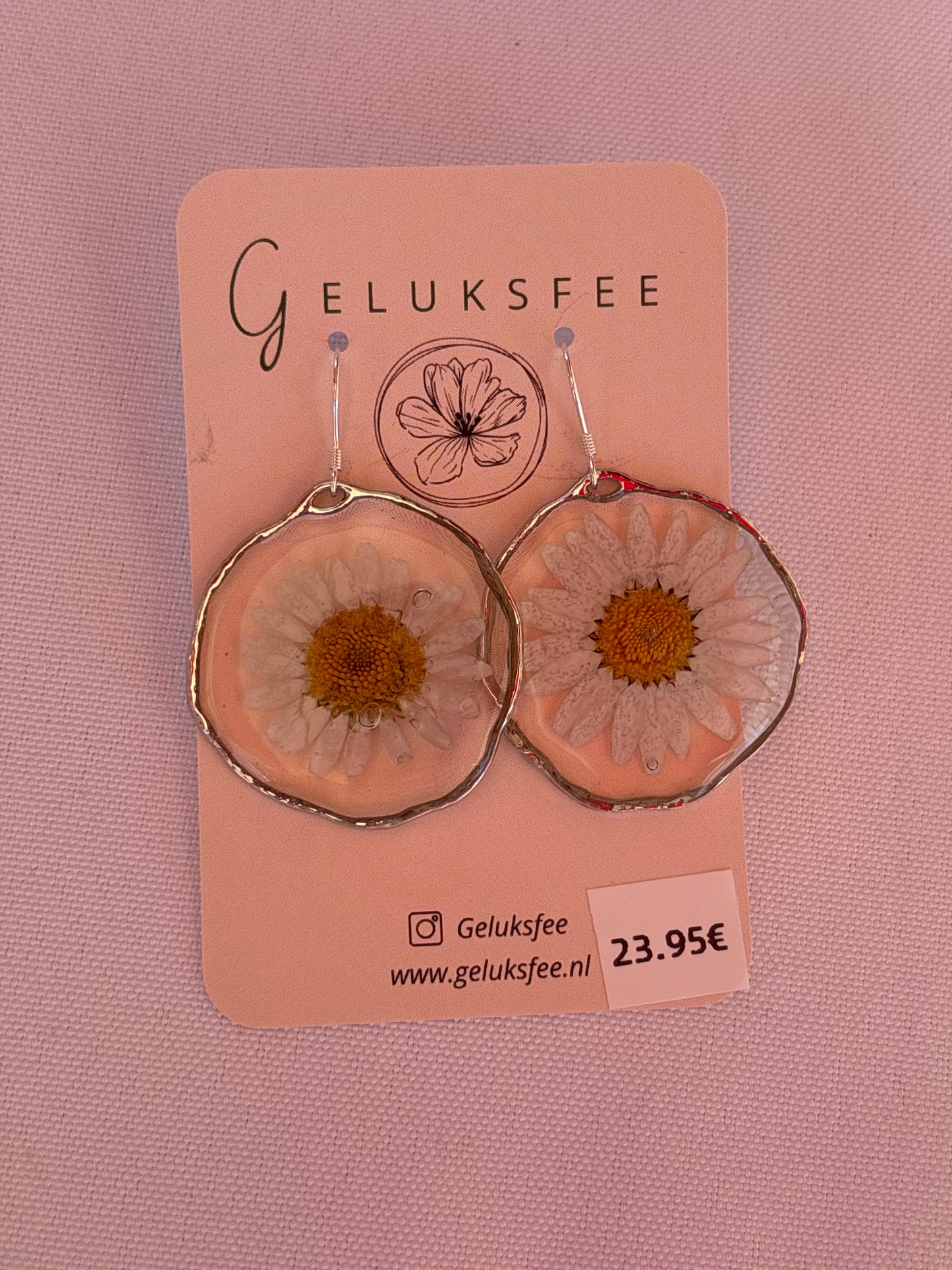 Zilveren Oorbellen met Madelief