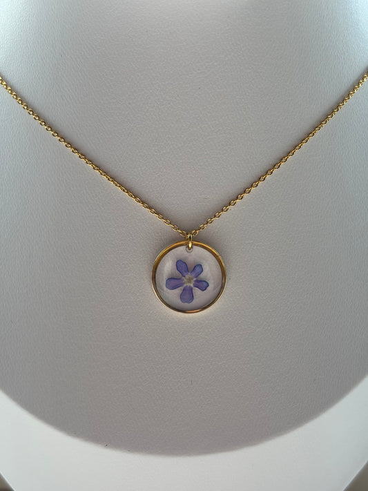 Liefdevolle herinnering – ketting met vergeet-mij-nietje in hanger