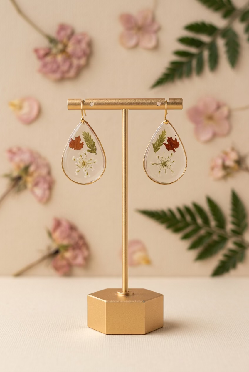 Herfstcollectie - traandruppels met een mini herfst blaadje