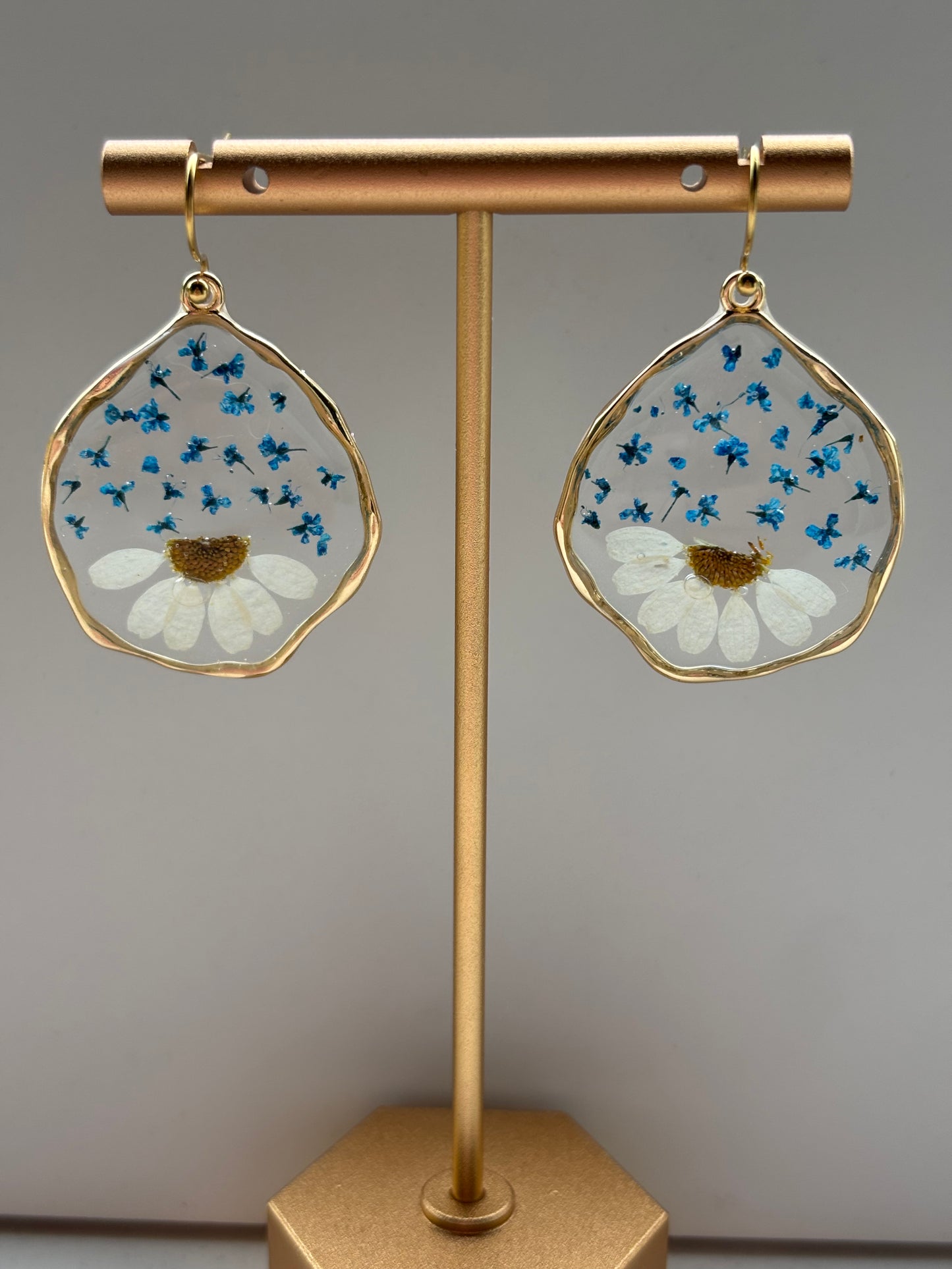 Herfstcollectie - tweekleurige goude traandruppel oorbellen