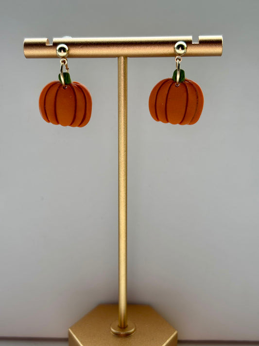Herfstcollectie - pompoen oorbellen