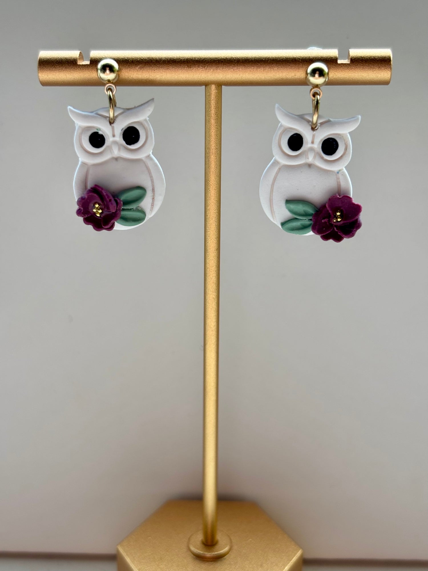 Herfstcollectie - uil met paars bloemetje