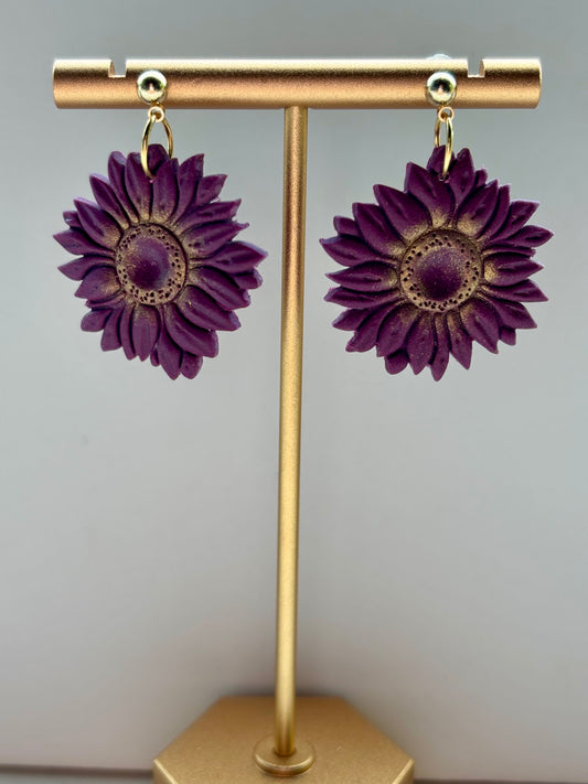 Herfstcollectie -grote herfstbloem in paars en goud