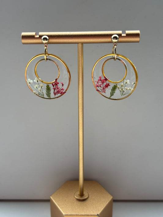 Frosted Fern – Oorbellen met Witte Dille & Varen